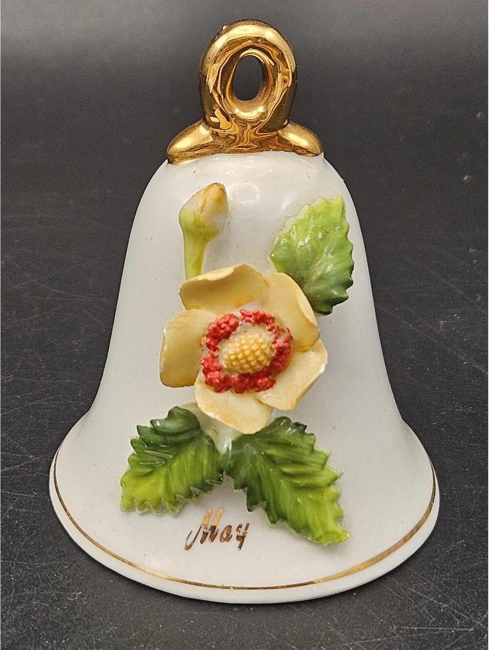 Vintage Brinton Bone China May Birthday Flower Bell 3.5" Collectible